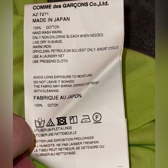 NWTs Commes Des Garçon PLAY Appliqué T-Shirt Size XS - Picture 6 of 7